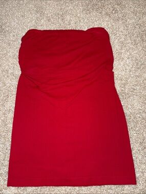 bebe Red Strapless Tube Top